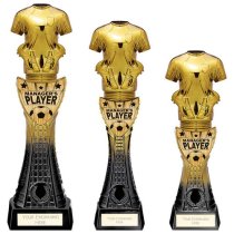 Fusion Viper Shirt Managers Player Football Trophy | Black & Gold | 320mm | G25