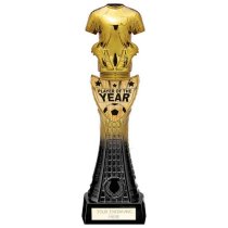 Fusion Viper Shirt Player of the Year Football Trophy | Black & Gold | 320mm | G25