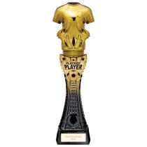 Fusion Viper Shirt Players Player Football Trophy | Black & Gold | 295mm | G24
