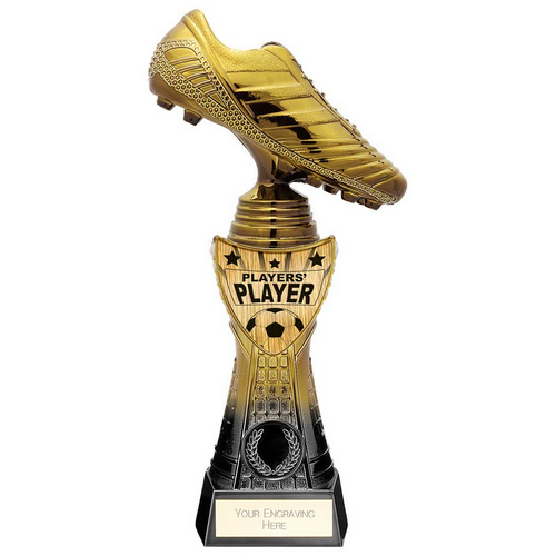 Fusion Viper Boot Players Player Football Trophy | Black & Gold | 255mm | G7