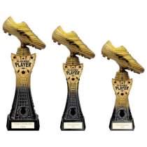 Fusion Viper Boot Players Player Football Trophy | Black & Gold | 295mm | G24
