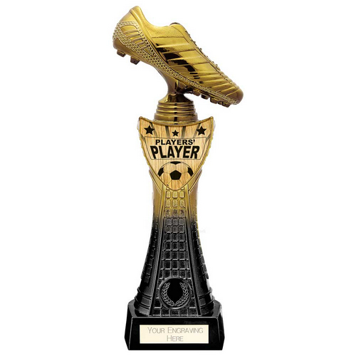 Fusion Viper Boot Players Player Football Trophy | Black & Gold | 320mm | G25