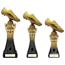 Fusion Viper Boot Top Goal Scorer Football Trophy | Black & Gold | 320mm | G25