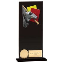 Hero Referee Glass Trophy | Jet Black | 200mm