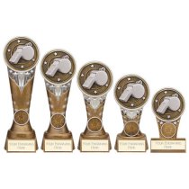 Ikon Tower Referee Trophy | Antique Silver & Gold | 225mm | G24