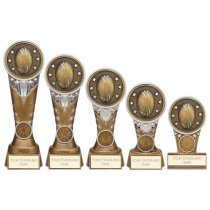 Ikon Tower Rugby Trophy | Antique Silver & Gold | 150mm | G24