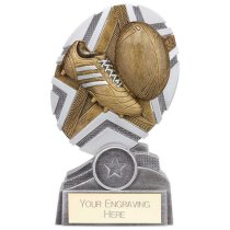 The Stars Rugby Plaque Trophy | Silver & Gold | 150mm | G9