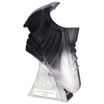 Power Boot Rugby Trophy | Platinum & Black | 160mm |