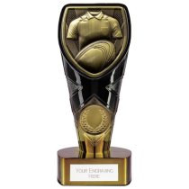 Fusion Cobra Rugby Shirt Trophy | Black & Gold | 150mm | G7