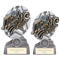 The Stars Music Plaque Trophy | Silver & Gold | 170mm | G25