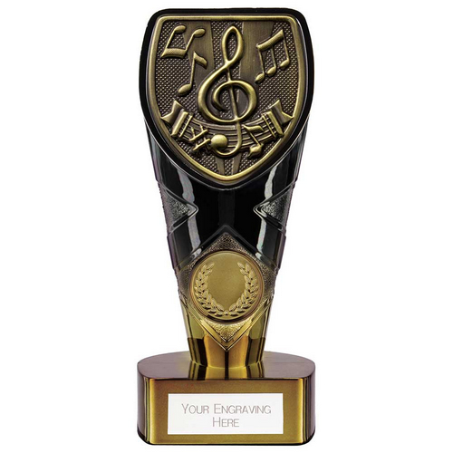 Fusion Cobra Music Trophy | Black & Gold | 150mm | G7