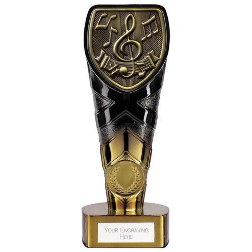 Fusion Cobra Music Trophy | Black & Gold | 175mm | G7