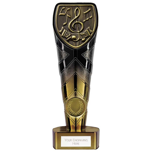 Fusion Cobra Music Trophy | Black & Gold | 200mm | G7