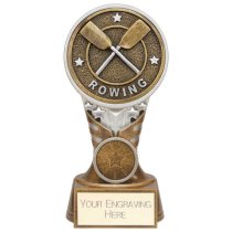 Ikon Tower Rowing Trophy | Antique Silver & Gold | 150mm | G24