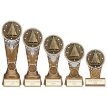 Ikon Tower Sailing Trophy | Antique Silver & Gold | 125mm | G9