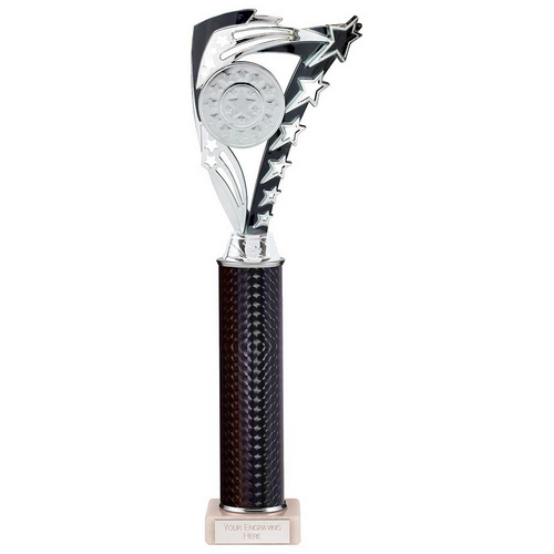 Frenzy Silver & Black Tube Trophy | 365mm | G9