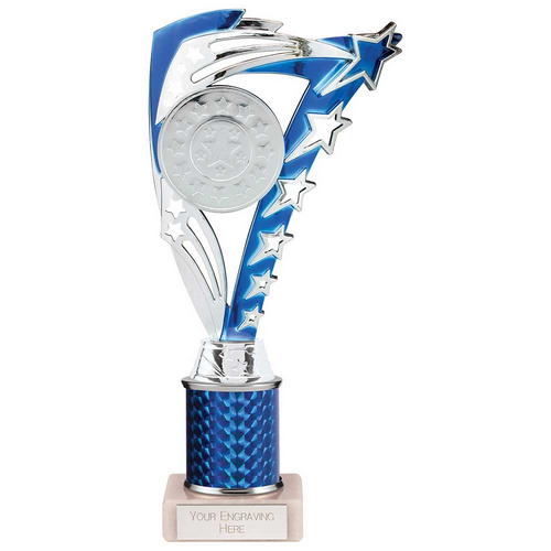 Frenzy Silver & Blue Tube Trophy | 240mm | G9