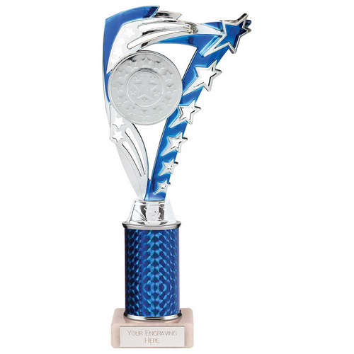 Frenzy Silver & Blue Tube Trophy | 265mm | G9