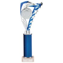 Frenzy Silver & Blue Tube Trophy | 315mm | G9