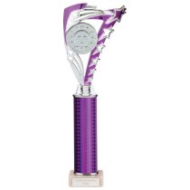 Frenzy Silver & Purple Tube Trophy | 340mm | G9