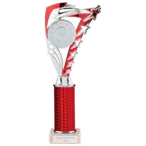 Frenzy Silver & Red Tube Trophy | 290mm | G9