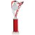 Frenzy Silver & Red Tube Trophy | 315mm | G9 - TR24520D