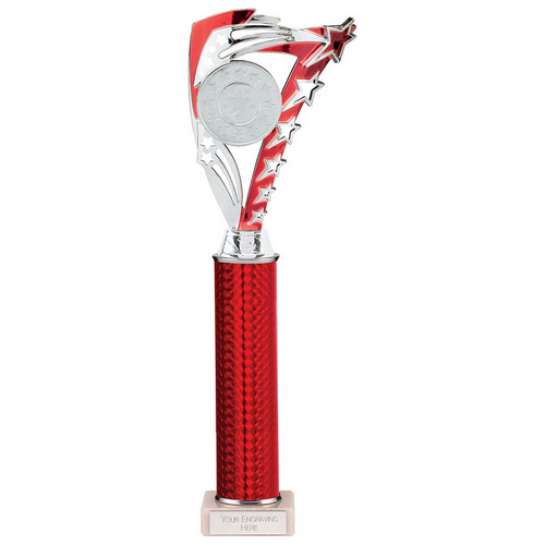 Frenzy Silver & Red Tube Trophy | 365mm | G9