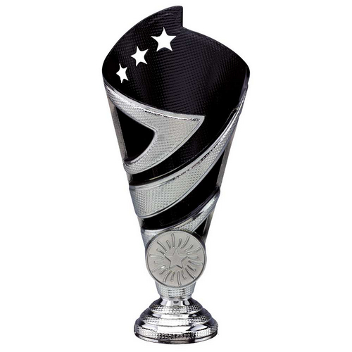 Hurricane Silver & Black Plastic Cup Trophy | Heavy Marble Base | 170mm | E1408A