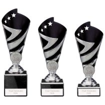 Hurricane Silver & Black Plastic Cup Trophy | Heavy Marble Base | 185mm | S7