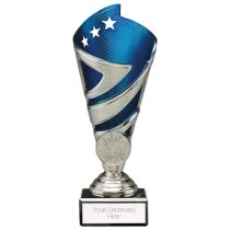 Hurricane Silver & Blue Plastic Cup Trophy | Heavy Marble Base | 170mm | E1408A