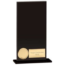 Hero Engraved Glass Trophy | Jet Black | 160mm | G25