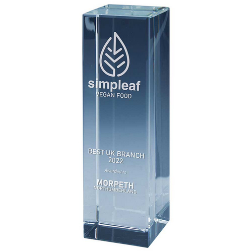 Metropolis Engraved Crystal Trophy | 200mm | G24