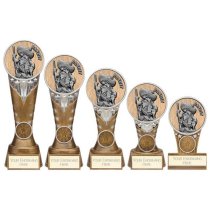 Ikon Goof Balls Bandit Golf Trophy | Antique Silver & Gold | 125mm | G9