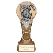 Ikon Goof Balls Bandit Golf Trophy | Antique Silver & Gold | 175mm | G24