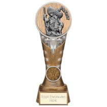 Ikon Goof Balls Bandit Golf Trophy | Antique Silver & Gold | 200mm | G24