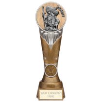 Ikon Goof Balls Bandit Golf Trophy | Antique Silver & Gold | 225mm | G24