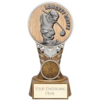 Ikon Goof Balls Longest Drive Golf Trophy | Antique Silver & Gold | 150mm | G24