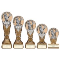 Ikon Goof Balls Nearest The Pin Golf Trophy | Antique Silver & Gold | 150mm | G24