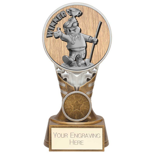 Ikon Goof Balls Winner Golf Trophy | Antique Silver & Gold | 150mm | G24