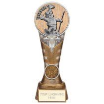 Ikon Goof Balls Winner Golf Trophy | Antique Silver & Gold | 200mm | G24