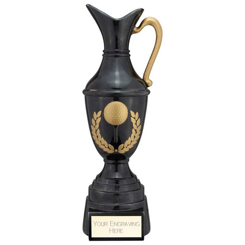 Replica Golf Claret Jug Trophy | Antique Black & Gold | 250mm | G24