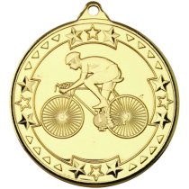 Cycling Tri Star Medal | Gold | 50mm