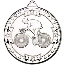 Cycling Tri Star Medal | Silver | 50mm