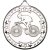 Cycling Tri Star Medal | Silver | 50mm - M91S