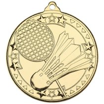 Badminton Tri Star Medal | Gold | 50mm