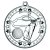 Golf Tri Star Medal | Silver | 50mm - M76S