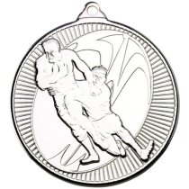 Rugby 'Multi Line' Medal | Silver | 50mm