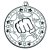 Martial Arts Tri Star Medal | Silver | 50mm - M74S