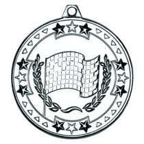 Motor Sport Tri Star Medal | Silver | 50mm