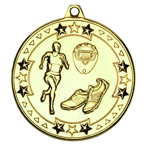 Running Tri Star Medal | Gold | 50mm